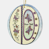 florales Monogramm O Keramik Ornament (Links)