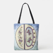 florales Monogramm O Tasche (Rückseite)
