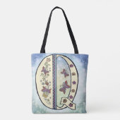 florales Monogramm Q Tasche (Rückseite)