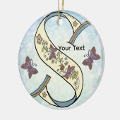 florales Monogramm S Keramik Ornament (Links)