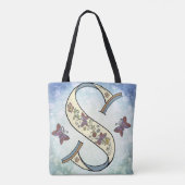 florales Monogramm S Tasche (Rückseite)