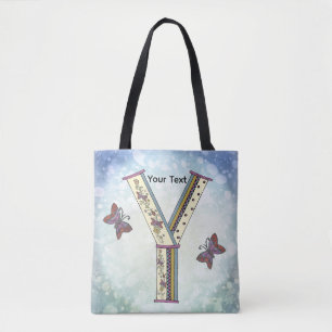 florales Monogramm Y Tasche