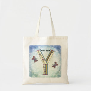 florales Monogramm Y Tragetasche