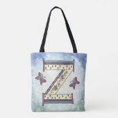 florales Monogramm Z Tasche (Rückseite)