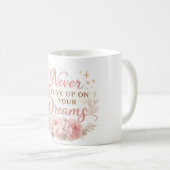 Florales Motivationszitat Kaffeetasse (VorderseiteRechts)