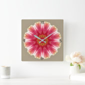 Florales Muster Quadratische Wanduhr (Zuhause)