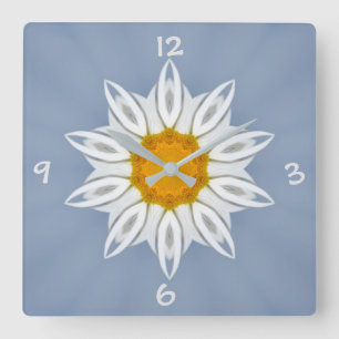 Florales Muster Quadratische Wanduhr