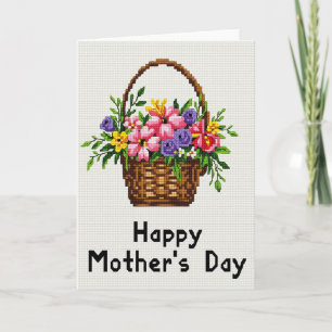 Florales Muttertags-Geschenkkarten-Gewebe Karte