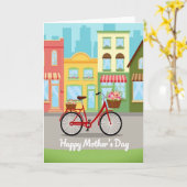 Florales Muttertagsfahrradkarte Karte (Gelbe Blume)