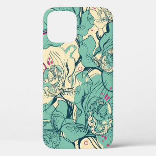 florales nahtloses Muster mit blauen Orchideenmode Case-Mate iPhone Hülle