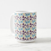 Florales nahtloses Muster | Vintage-Stil Kaffeetasse (Vorderseite Links)