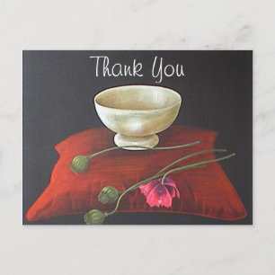 Florales Opium-Mohn-Dankeschön Postkarte
