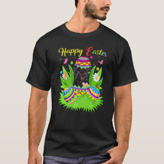 Florales Osterei Lustiger Dobermann-Hund Eas T-Shirt