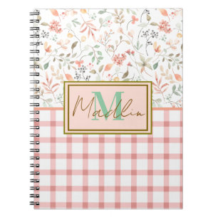 florales Personalisiert Notizblock