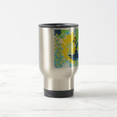 florales Pfau Reisebecher (Mittel)