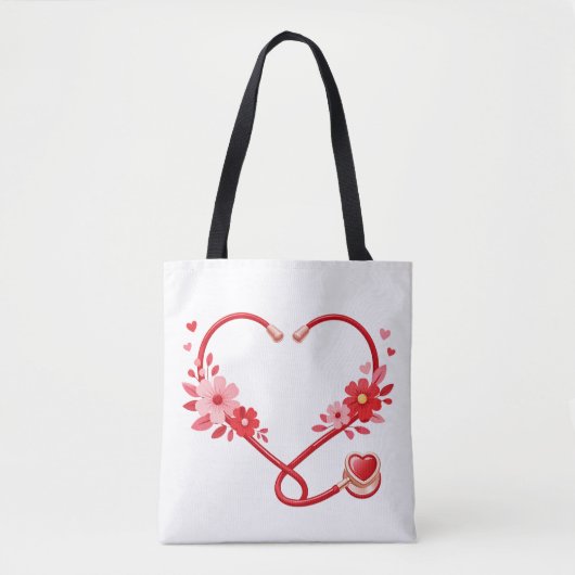 Florales Pflegestethoskop Tasche (Vorderseite)
