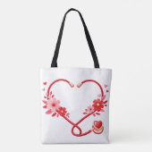 Florales Pflegestethoskop Tasche (Rückseite)