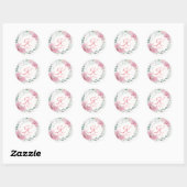 Florales Purim-Label Runder Aufkleber (Blatt)