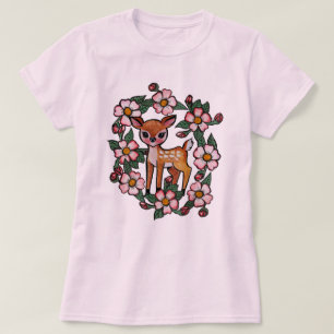 Florales Reh                                       T-Shirt