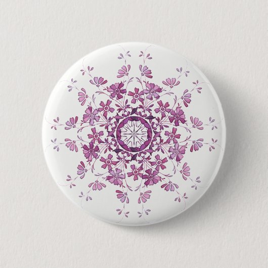 florales retro lila Element Button (Vorderseite)