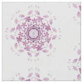 florales Retro lila Element Stoff (Nahaufnahme)