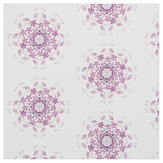 florales Retro lila Element Stoff (Muster)