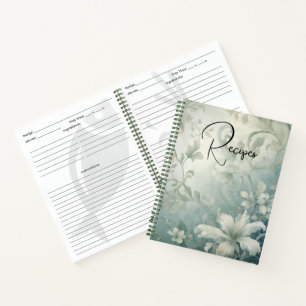 Florales Rezept-Notizbuch Notizblock