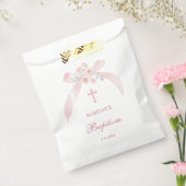Florales rosa Schleife Taufe Geschenktütchen (Versiegelt)