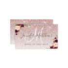 Florales Rose Gold Glitter Make-up-Artist Friseurs
