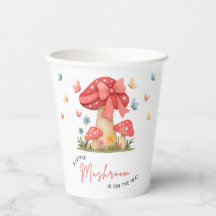 Florales rotes Band Ein kleiner Pilz-Baby-Empfang
