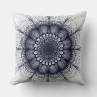 Florales schwarzes Muster Kissen