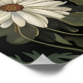 Florales schwarzes Papillon-Badezimmer-Print, bota Poster (Ecke)