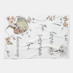 Florales Selbstliebe-Geschenk für Frauen Geschirrtuch