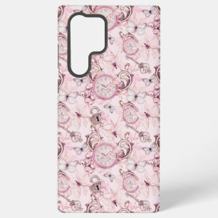 Florales Steampunk-Uhrwerk - Kirschblüten Samsung Galaxy Hülle