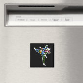 Florales Taekwondo Karate Magnet (In Situ (Geschirrspüler))