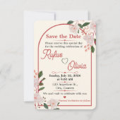 Florales Torbogen-Speichern-Sie-das-Datum bearbeit Save The Date (Vorderseite)