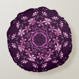 florales Vintage-Element Rundes Kissen