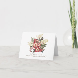 florales vintage herbst burgunder hochzeit danke