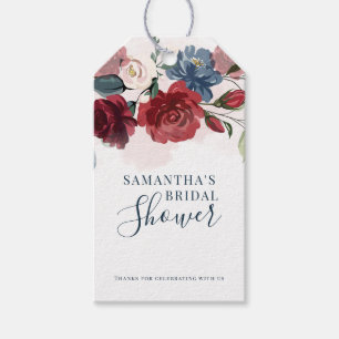 Florales Wasserfarben-Botanik-Braut- Dusche Geschenkanhänger