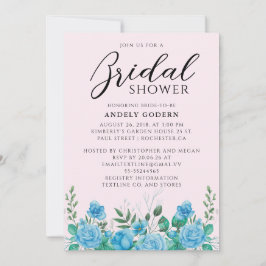 Florales Wasserfarben-Brautjunggesellinnenabschied Einladung
