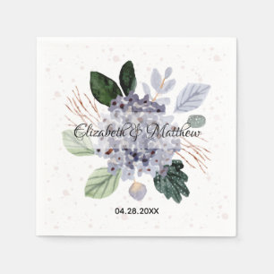 Florales Wasserfarben-Brautjunggesellinnenabschied Serviette