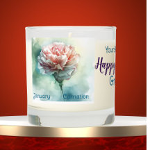 Florales Wasserfarben Januar Geburtsmonat Personal