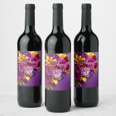 Florales Weinlabel zum Muttertag  Weinetikett