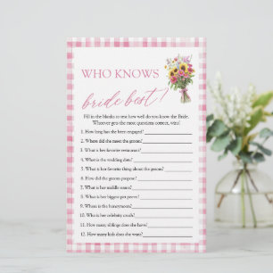 Florales Wer kennt die Braut am besten Brautparty-