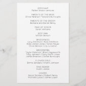 Florales Wildblumen-Sonnenblumen-Hochzeitsprogramm (Rückseite)