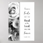 Florales Wort Gottes Poster (Vorne)
