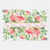 Floralfarben und Foliage Geschenkpapier Set (Vorderseite 3)