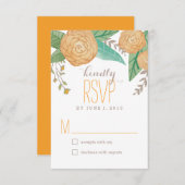 Floralfarbene Hochzeitstipps / RSVP-Karten RSVP Karte (Vorne/Hinten)