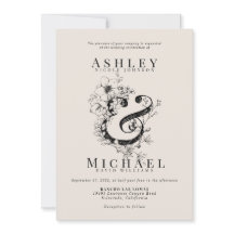 FLORALISCHE AMPERSAND Hand Drawn Blush Wedding