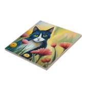 FLoralkatze Fliese (Seite)